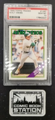 1988 Topps negociado #126T Walt Weiss Athletics PSA GEM MT 10 Foto 1 de 4