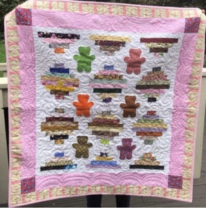Quilt Patchwork Baby Bears Homemade 100% Cotton - Picture 1 of 4