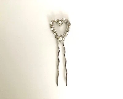 Hair Comb Pick Pin Faux Pearl Diamond Wedding - Image 1 of 4