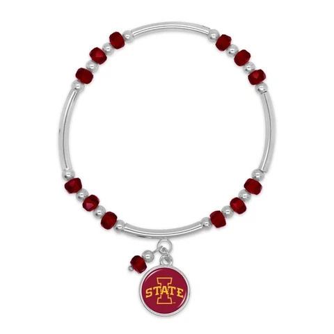 Iowa State Cyclones Ivy Stretch Bracelet Silver Jewelry Gift ISU Cover