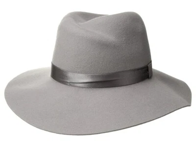 Rag & Bone M1203 Mujer Gris Claro Fieltro Zoe Fedora Talla M Foto 1 de 3