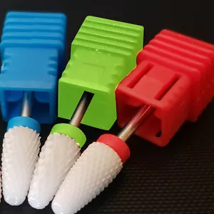 New Hardness Ceramic UV Gel Nail Drill Bit Cuticle Cleaner Polisher Nail Salon - Picture 1 of 9
