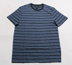 New Look Men's Basic Striped Short-Sleeve Crew-Neck T-Shirt JL3 Blue Medium NWT - Picture 1 of 3