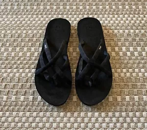 Teva 6840B Olowahu Mush schwarze Flip-Flops Zehenstegsandalen 11 - Bild 1 von 7