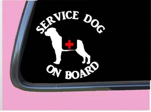 Service Dog Rottweiler Sticker Decal TP 1367 6 inch training vest patch harness - Picture 1 of 1