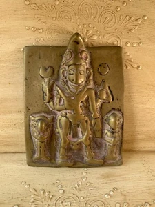 Original brass piece of lord shiva bhairava statue 18th century india vintage - Picture 1 of 14