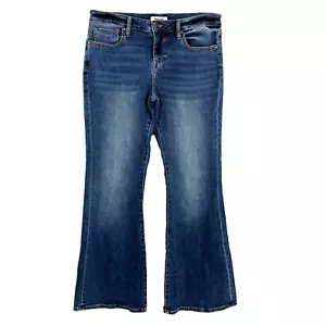 VIGOSS Marley Bootcut Jeans 29 Mid Rise Stretch Blue Denim Dark Wash NEW B21 - Picture 1 of 6