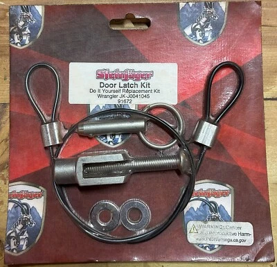 Paquete de 2 | Kit de pestillo de puerta de tubo Steinjager | Jeep '07-'18 Wrangler JK Foto 1 de 2