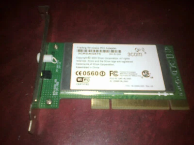 Scheda PCI 3com WIFI 802.11a/b/g 54 Mb 3CRDAG675 sl-3045 Wireless PCI WindowsXP  - Immagine 1 di 2