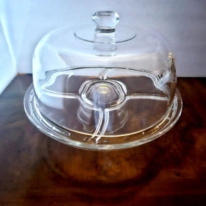 Luigi Bormioli 4 in 1 Fuß Kuchenständer/Punch Schüssel/Serviertablett/Chip n Dip/Kuppel. - Bild 1 von 8