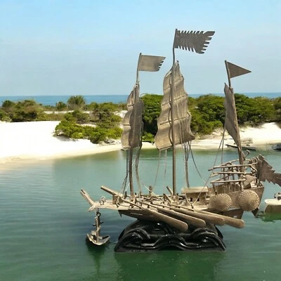 复古中国战争垃圾船/船金属模型 — 第 1/4 张图片