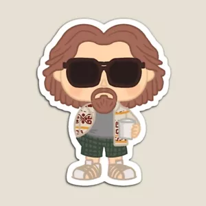 Adesivo vinile The Big Lebowski The Dude 3X3,8" opaco fatto a mano resistente - Foto 1 di 2