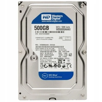 Disco Rigido WD BLUE WD5000AAKX 500GB 7200G/min 16MB SATA III 3.5" Pollici - Immagine 1 di 2