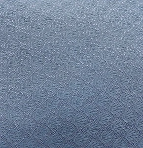 Solid Dusty Blue with Woven Textured Shell Fans Upholstery Fabric 2 1/2 yds - Picture 1 of 4