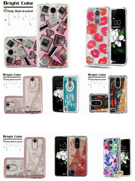 Design Quicksand Clear Protector Case Cover FOR LG SP200 / X210 /Aristo 2 Phone - Image 1 of 1