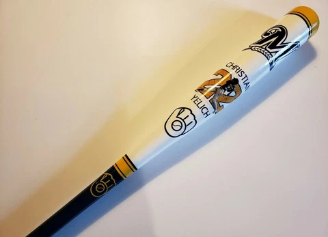 Christian Yelich 33" Milwaukee Brewers One Of A Kind Custom Collect Baseball Bat Cover