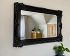Gallery Direct Abbey Black Baroque-Inspired Large Mirror – Good Condition