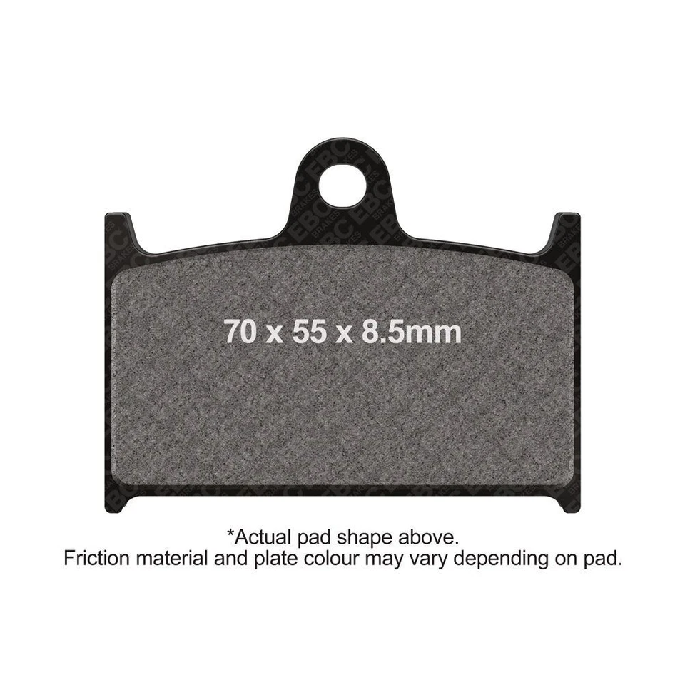 Pastilla de freno de calle sinterizada doble H EBC delantera derecha Triumph Daytona 955i 2005-06 Foto 1 de 1