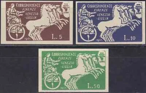 1945 Italia 3 valori Posta Privata SABE S.A.B.E. Firenze Venezia Giulia 21497 - Imagen 1 de 4