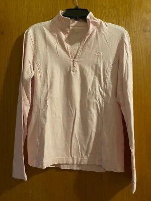 Pulôver feminino GAP manga longa 1/4 zíper - Rosa - Grande - Imagem 1 de 4