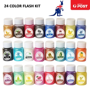 12/24 Colors Natural Mica Powder DIY Epoxy Resin Craft For Resin River Table AU - Picture 1 of 14
