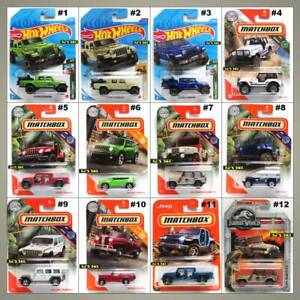 Lot de 12 boîtes d'allumettes Hot Wheels Jeeps U-Pick gladiateur Wrangler Renegade Willys neuf