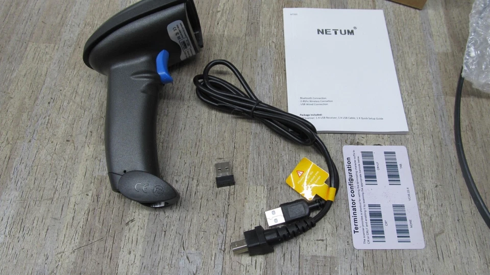 NETUM Bluetooth Barcode Scanner Compatible with 2.4G Wireless & Bluetooth Fun...