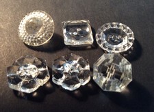 New listing
Small Group Vintage Clear Crystal/Glass Buttons, 4 Singles, 1 Pair .5-.75”