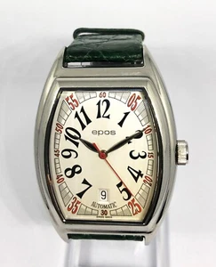 Vintage EPOS 3332 Automatic Uhr. 35mm Gehäuse. Silbernes Zifferblatt. Datum. WR 30M. herren. - Bild 1 von 10