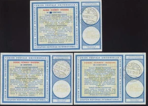 LIECHTENSTEIN IRCs 1972-73 VADUZ SCHAAN TRIESENBERG VFU - Picture 1 of 1