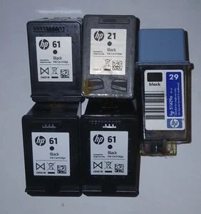 Lot of 5 - HP 3x61 1x21, 1x29 - Empty for Refill - Picture 1 of 1