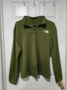 The North Face - Large Cedar Trail Grid Fleece 1/4 Zip Jacket - Forest Olive - Picture 1 of 3