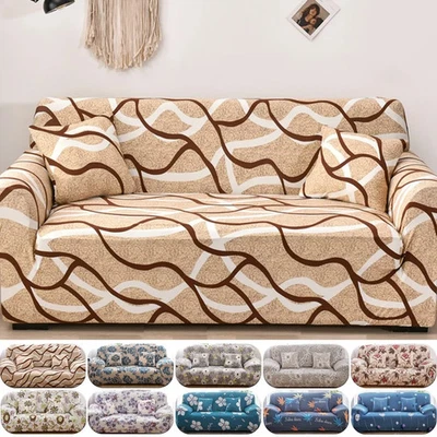1Pc Floral Printed Sofa Cover Spandex Elastic Couch Slipcovers for Bedroom Offic - Image 1 of 4