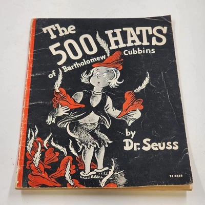 The 500 Hats of Bartholomew Cubbins By Dr Seuss Scholastic Book Vintage 1966 USA - Image 1 of 4