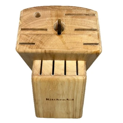KitchenAid 木制刀存储块 11 插槽刀块仅无刀 VGC — 第 1/4 张图片