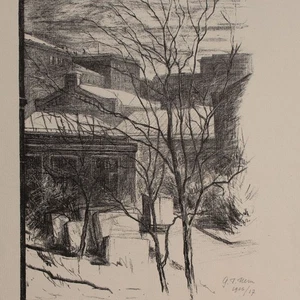 Guido Joseph Kern Berlin Historische Ansicht sign Lithografie auf Bütten 1916/17 - Bild 1 von 4