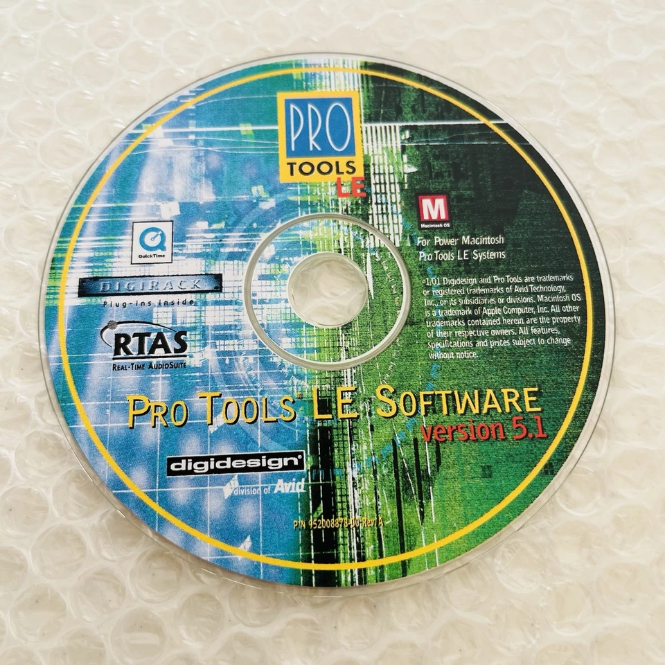 Digidesign Pro Tools LE 5.1 MAC Software Install Disk - Image 1 of 2
