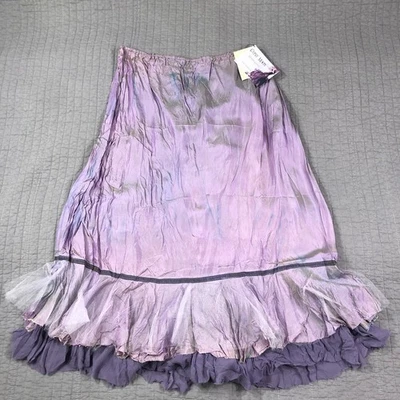 De Colección Y2K Gitana Luna Amy Marrón Hadas Ropa Falda Mujeres XL Púrpura Tafetán Iridiscente Foto 1 de 4