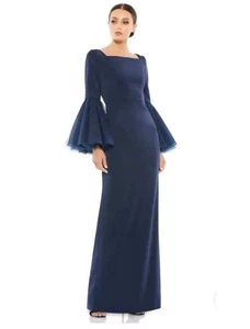 Mac Duggal 11233 Volantärmel quadratischer Ausschnitt Säulenkleid Plus Größe 16 - Bild 1 von 7