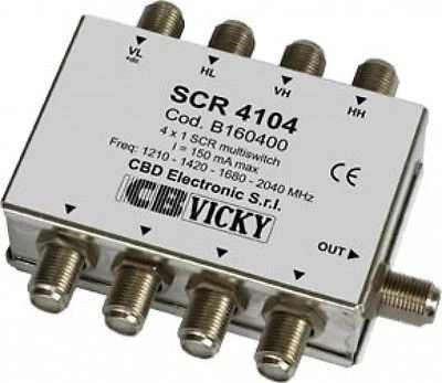 Multiswitch Scr4104 Attivo 1Uscita-4Decoder+Cag ( CBD ELECTRONIC cod. B160400 ) - Immagine 1 di 1