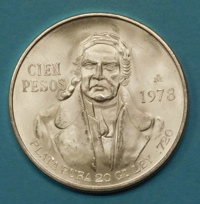 México 1978 100 pesos Ciudad de México - Plata - UNC. Foto 1 de 2