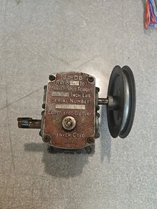 Eberhardt-Denver 13L-DB worm gear speed reducer box 100:1 180in/lbs Rare Vintage - Picture 1 of 10