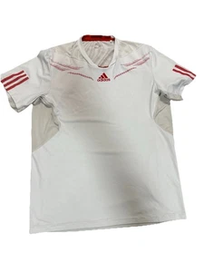 Adidas Barricade Formotion Tennisshirt Climacool weiß rot Akzent Gr. L - Bild 1 von 6