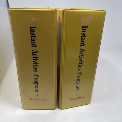 Macmillan Programa de Actividades Instantáneas I II 1 2 1985 Carpeta Educación de Habilidades Tempranas Foto 1 de 4