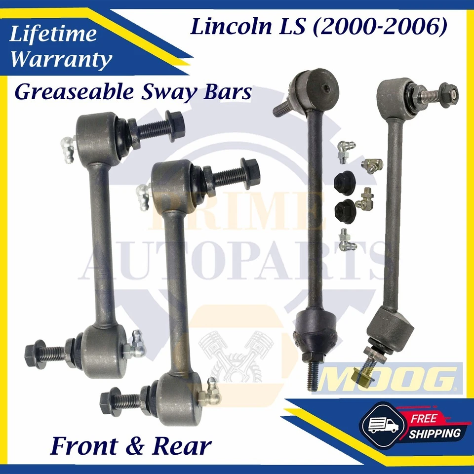 Barras estabilizadoras delanteras y traseras MOOG OEM para Lincoln LS 2000-2006 garantía de por vida Foto 1 de 4
