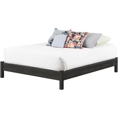 South Shore Step One Essential Queen Platform Bed in Gray Oak - Image 1 of 4