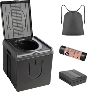 Inodoro portátil plegable de viaje para camping/senderismo 440 lb de capacidad - Imagen 1 de 4