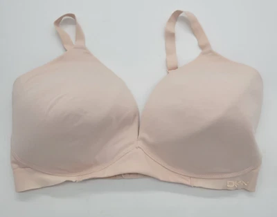 DKNY розовый погружения розовый гладкий бесшовный провод бесплатный футболка бюстгальтер размер XL - Изображение 1 из 4