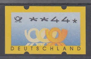 Alemania ATM 3 cuernos postales, moneda DM, IMPRESIÓN DE VALOR **44 sin fijasellos - Imagen 1 de 1