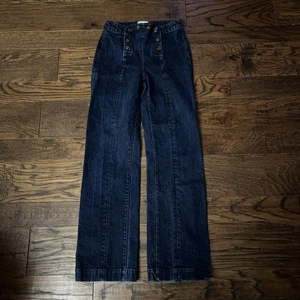 Sézane Denim Jeans 39 dunkel Damen weites Bein Sailor Front - Bild 1 von 4